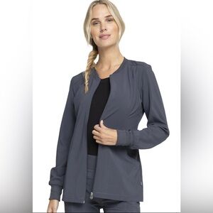 Pewter Cherokee Scrubs Infinity Zip Front Jacket 3X CK370A‎ PWPS Antimicrobial